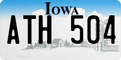 IA license plate ATH504