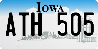IA license plate ATH505
