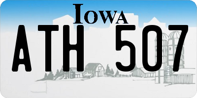 IA license plate ATH507