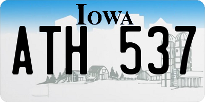 IA license plate ATH537