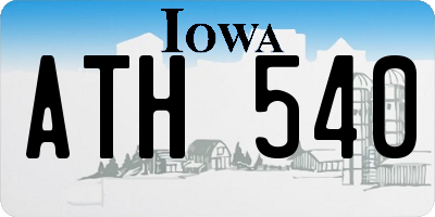 IA license plate ATH540