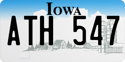 IA license plate ATH547