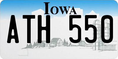 IA license plate ATH550