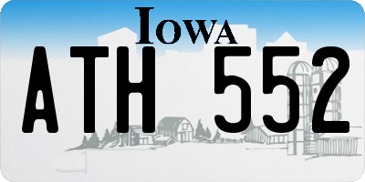IA license plate ATH552
