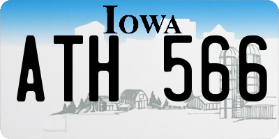 IA license plate ATH566