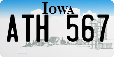 IA license plate ATH567