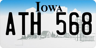 IA license plate ATH568