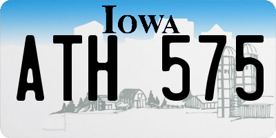 IA license plate ATH575