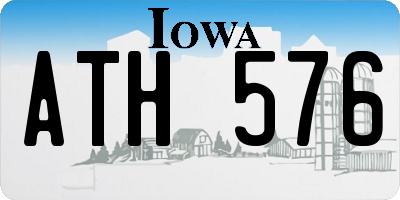 IA license plate ATH576