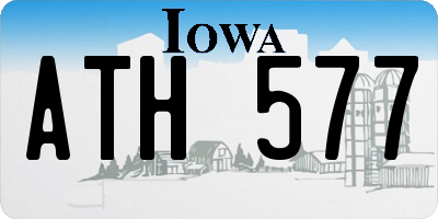 IA license plate ATH577