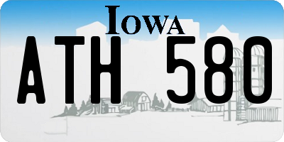 IA license plate ATH580