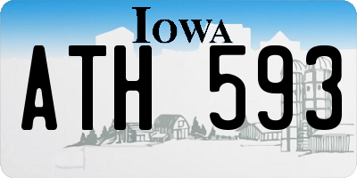 IA license plate ATH593