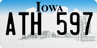 IA license plate ATH597