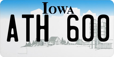 IA license plate ATH600