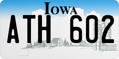 IA license plate ATH602