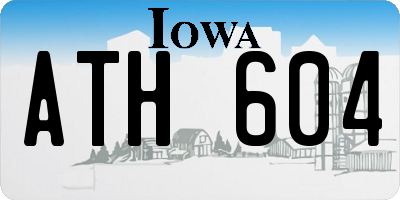 IA license plate ATH604