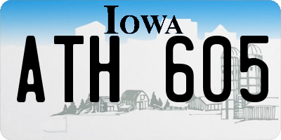 IA license plate ATH605