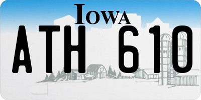 IA license plate ATH610