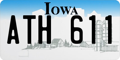 IA license plate ATH611