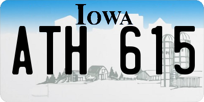 IA license plate ATH615
