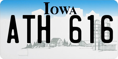 IA license plate ATH616