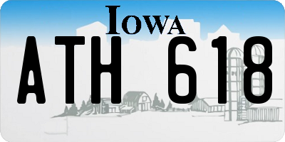 IA license plate ATH618