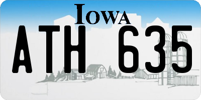 IA license plate ATH635