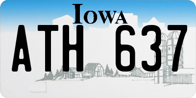 IA license plate ATH637