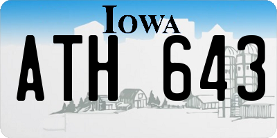 IA license plate ATH643
