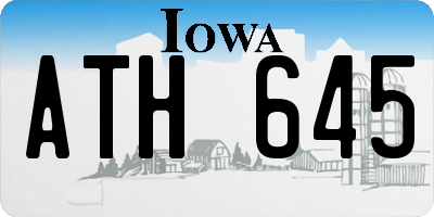 IA license plate ATH645