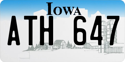 IA license plate ATH647