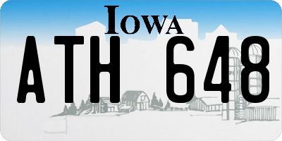 IA license plate ATH648