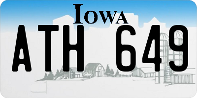 IA license plate ATH649