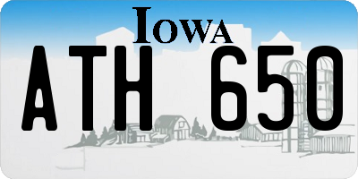 IA license plate ATH650
