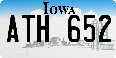 IA license plate ATH652