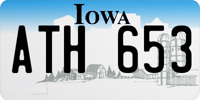 IA license plate ATH653