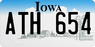 IA license plate ATH654