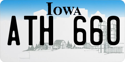 IA license plate ATH660