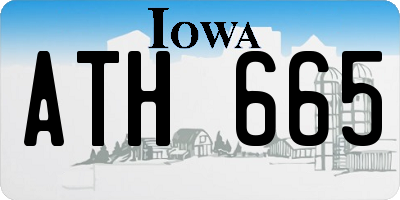 IA license plate ATH665