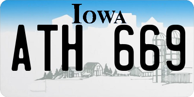 IA license plate ATH669