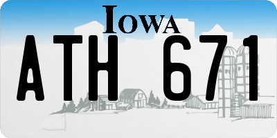 IA license plate ATH671