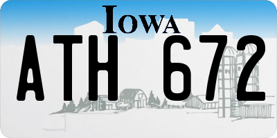 IA license plate ATH672
