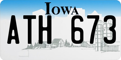 IA license plate ATH673