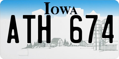 IA license plate ATH674