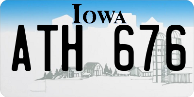 IA license plate ATH676