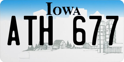 IA license plate ATH677