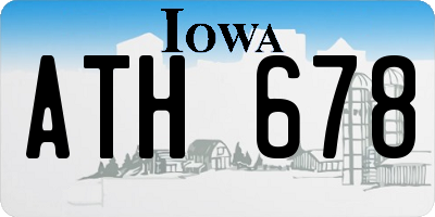 IA license plate ATH678