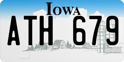 IA license plate ATH679