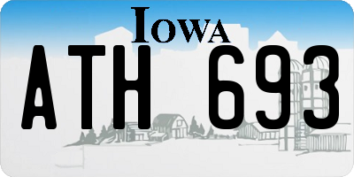 IA license plate ATH693