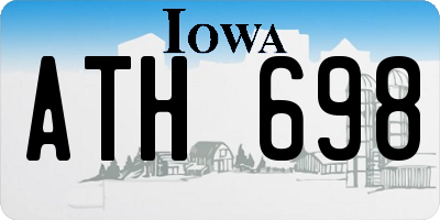 IA license plate ATH698